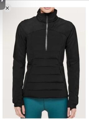 Lululemon Down For It All Insulated Pullover Jacket Size 6 Black